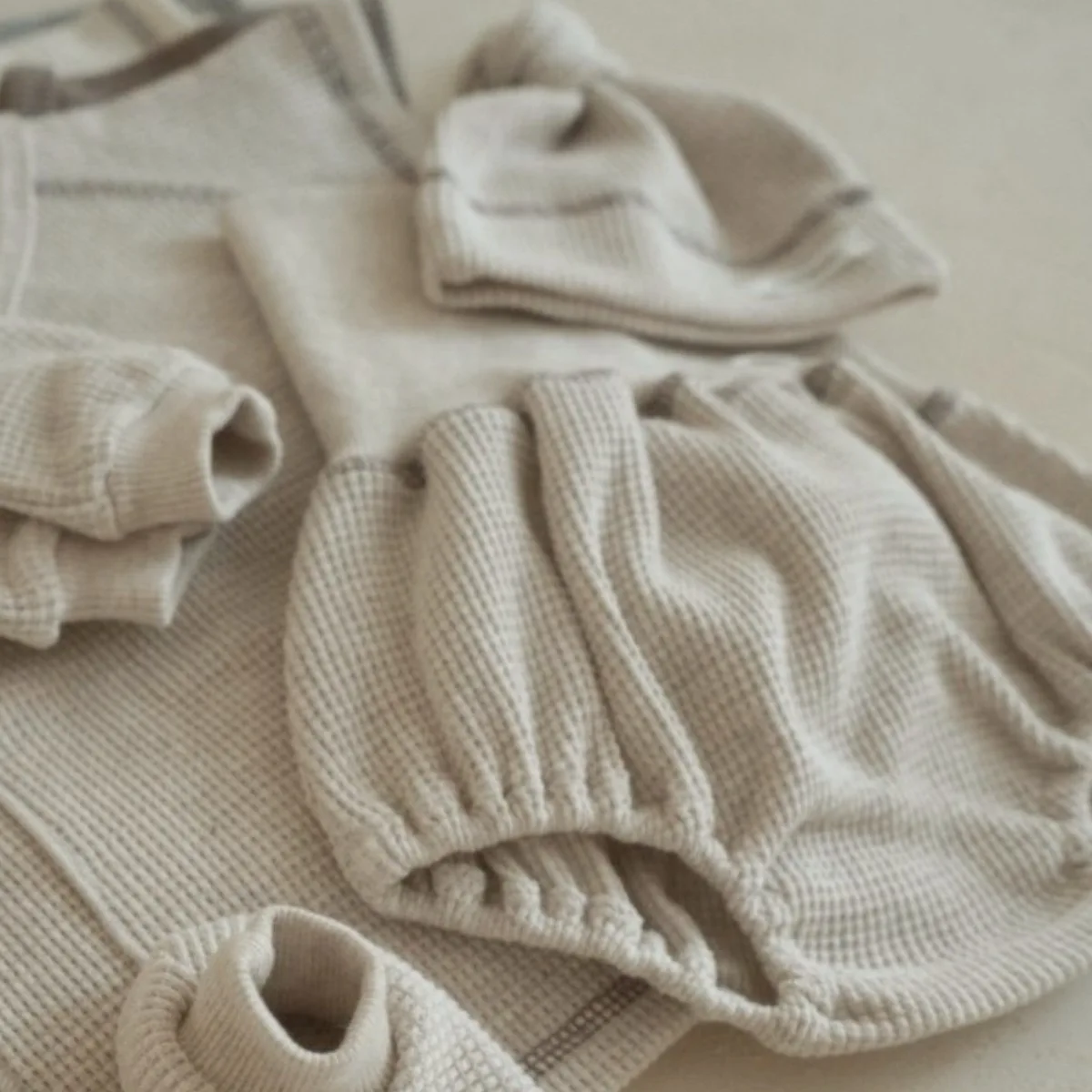 0-24M Newborn Kid Baby Boy Girl Clothes Set Short Sleeve Top High Waist Shorts Set Casual Plain Two Piece Pajamas Set Outfit