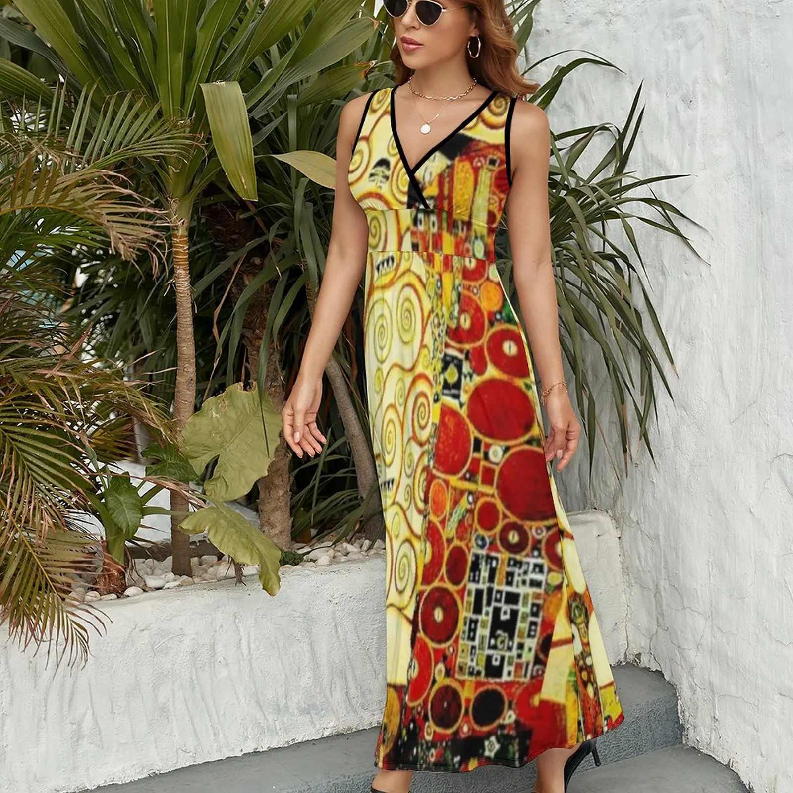 The Tree of Life by Gustav Klimt | Art Nouveau Symbolism Sleeveless Dress women's summer dress 2023 Party dresses women dress