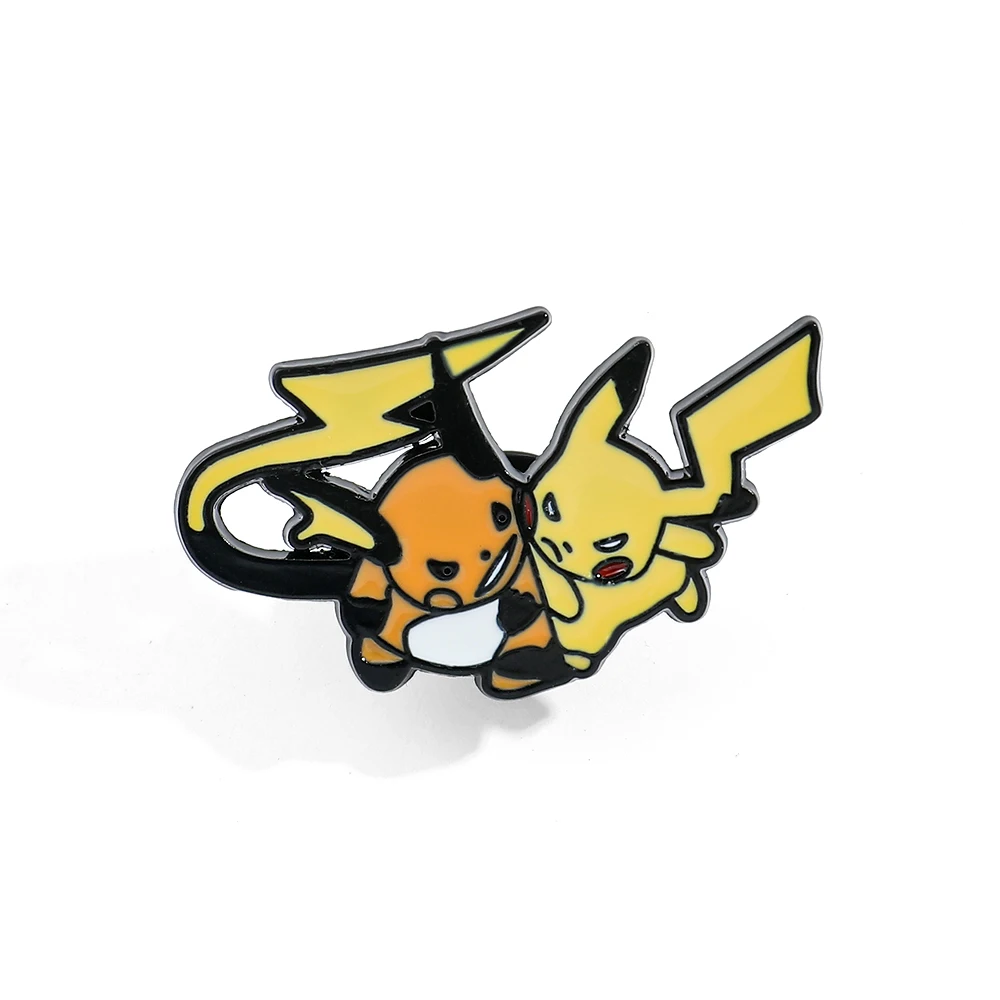 1 Pc Funny ​Anime Brooch Cute Psyduck Raichu Cartoon Enamel Pin Metal Badge Jewelry Clothing Backpack Accessories Gift