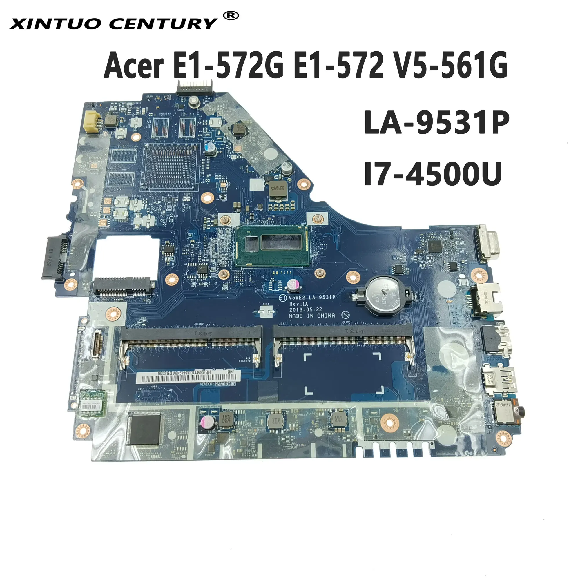 NBV8M11003 motherboard for Acer E1-572G E1-572 V5-561G laptop motherboard V5WE2 LA-9531P with CPU I7-4500U GPU 100% test work