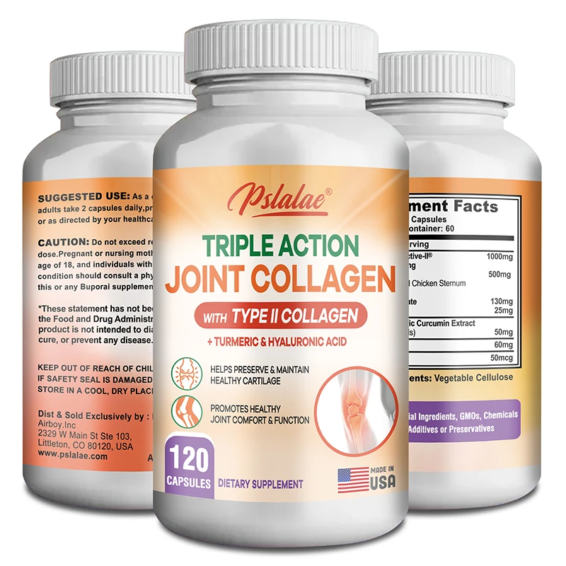 Triple Action Joint Collagen with Type II Collagen - Promotes Joint Health & Comfort,Relieves Pain,Rebuilds,Preserves Cartilage