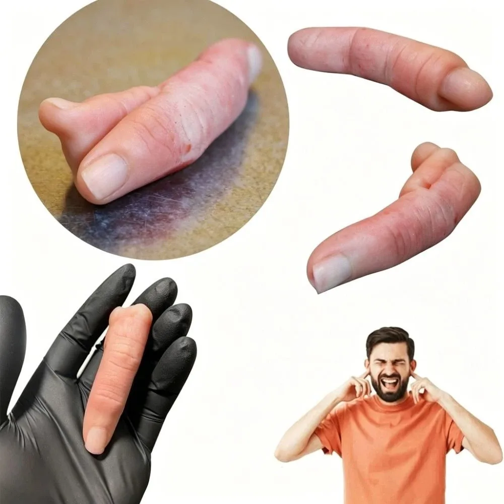 

Prank Prop Realistic Design Severed Finger Prop Artificial Bloody Effect Horror Decor Scary Spooky Fake Finger Halloween