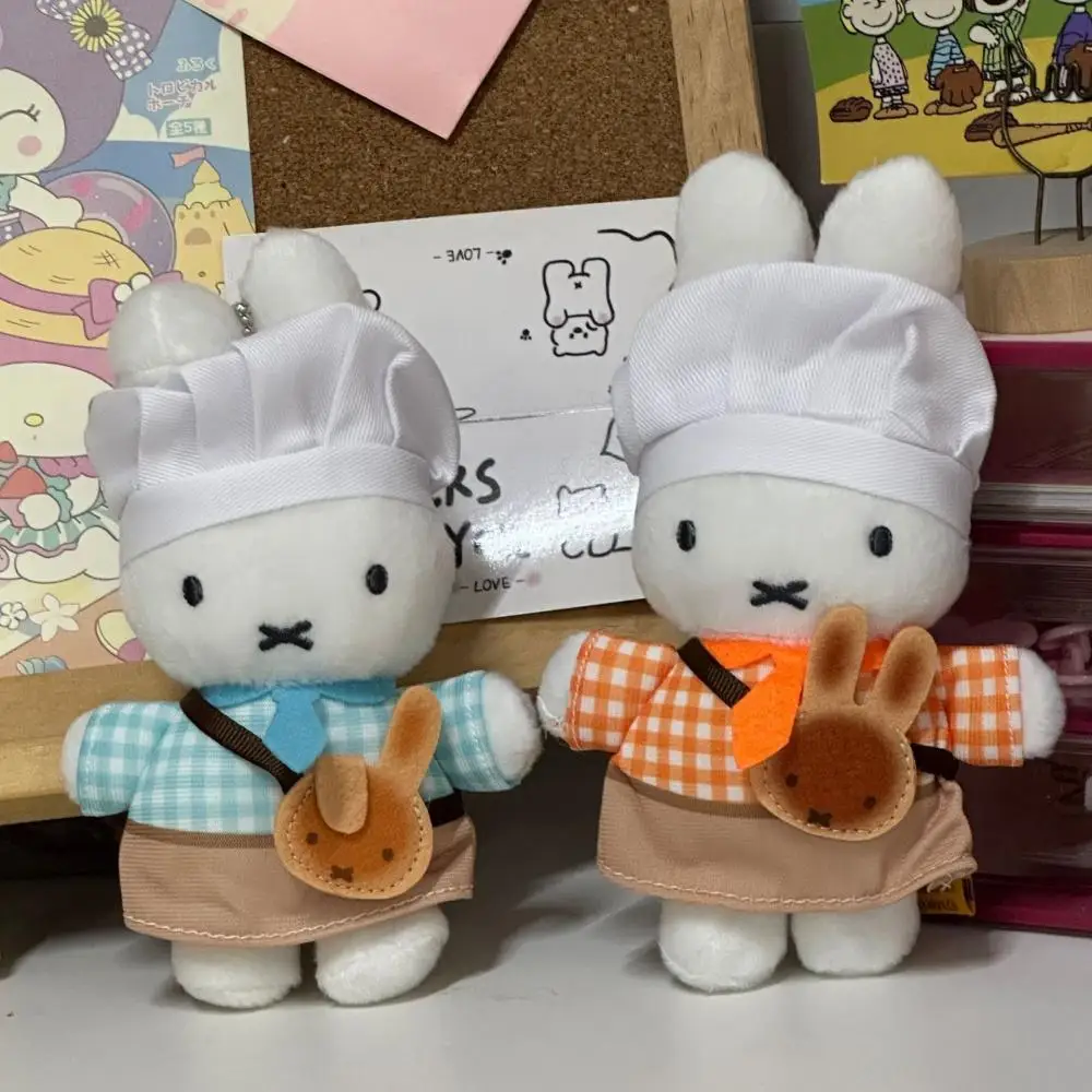 

Kawaii Cute Miffy Bakery Kitchen Plush Toy Kawaii Doll Pendant Miffy Rabbit Cute Baker Keychain Anti-Loss Bag Pendant