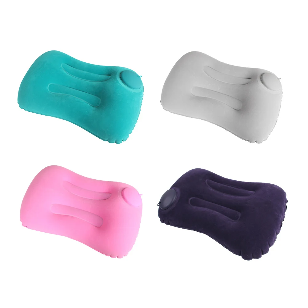 Inflatable Camping Pillow Nap Cervical Pillows Compressible Flight Sleeping Pillow Comfy Lumbar Support Pillow Ergonomic Pillows