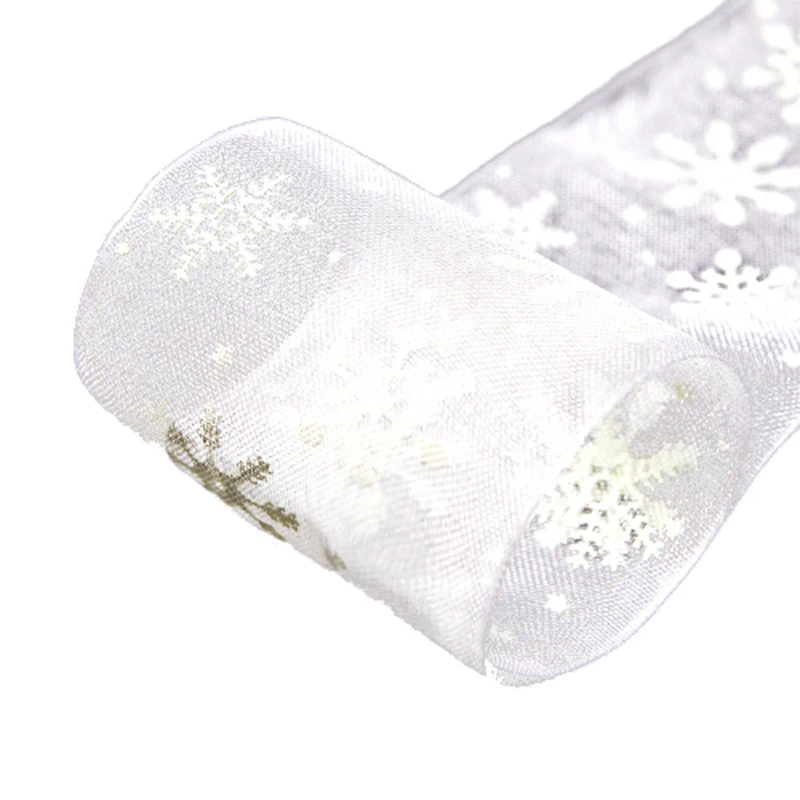 Ruban de flocon de neige blanc en dentelle, 23M, 4cm, pour emballage de cadeau de bijoux, décoration d'arbre de noël, bricolage, résultats de fabrication de bijoux