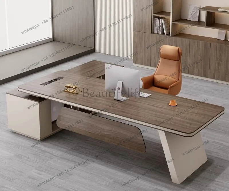 Office boss desk, simple modern leadership manager, chairperson's desk, large desk