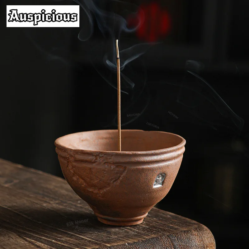 ZAEYORIA Dunhuang Old Rock Mud Incense Holder Incense Smoke Waterfall Incense Burners Consecrate Censer base Teaset Ornaments