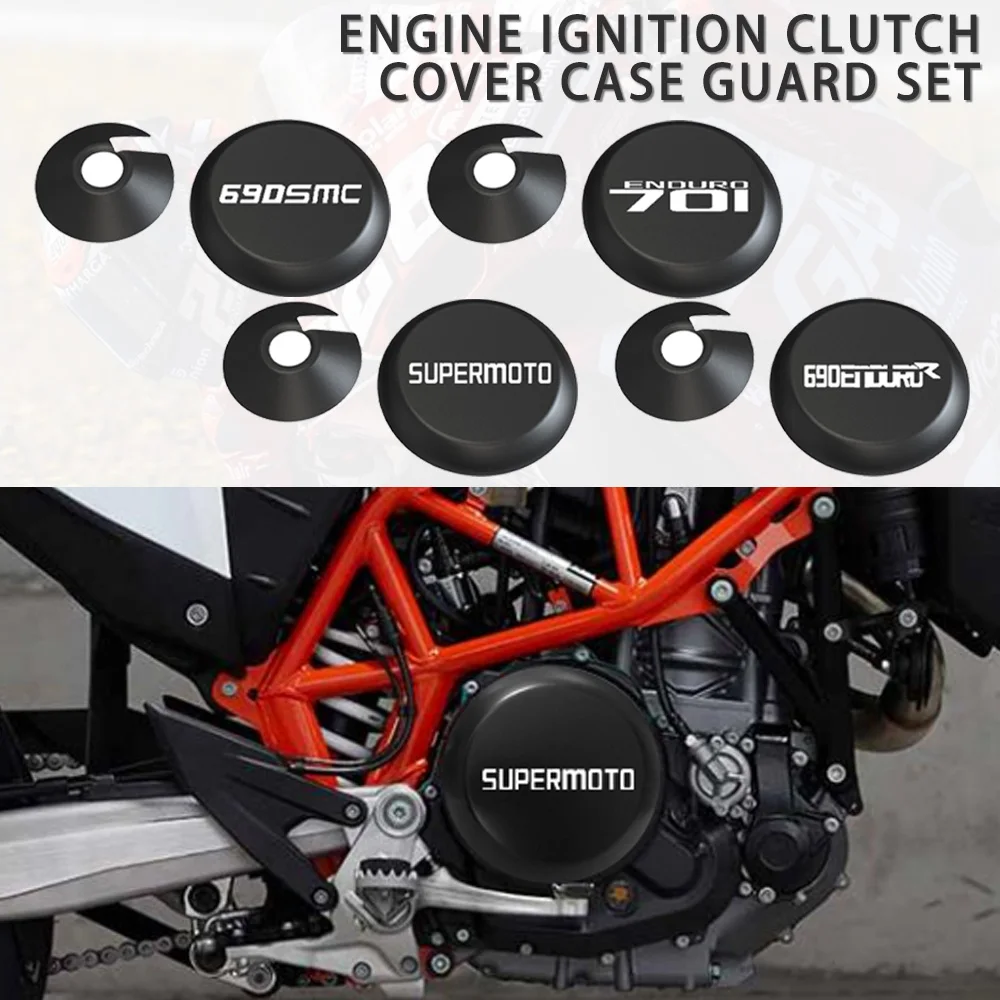 

Защита двигателя с ЧПУ для мотоцикла, крышка сцепления, комплект крышек зажигания для K-TM 690 SMC/Duke/Enduro Supermoto R для Husqvarna 701 Supermoto