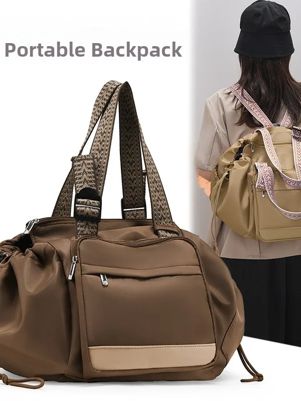 

Retro Minimalist Trendy Large Capacity Travel Backpack Casual Summer New Women's Double Shoulder Bag Leisure Outdoor Backpack