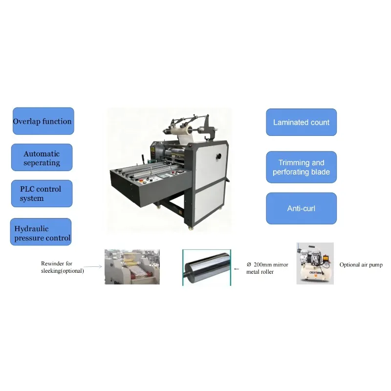 HP-720Z 28'' 72cm PLC Control Hydraulic Pressure Semi Auto Hydraulic Hot Press Laminating Machine With Automatic Cutting