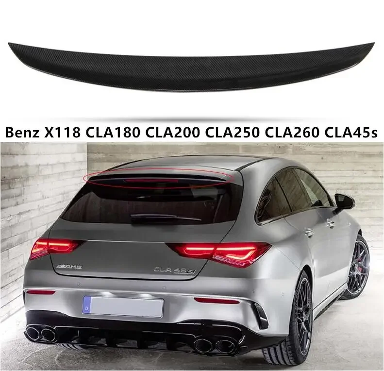 Spoiler For Mercedes Benz X118 CLA180 CLA200 CLA250 CLA260 CLA45s 2020-2022 Rear Wing Lip Tail Trunk Spoilers ABS Paint Carbon