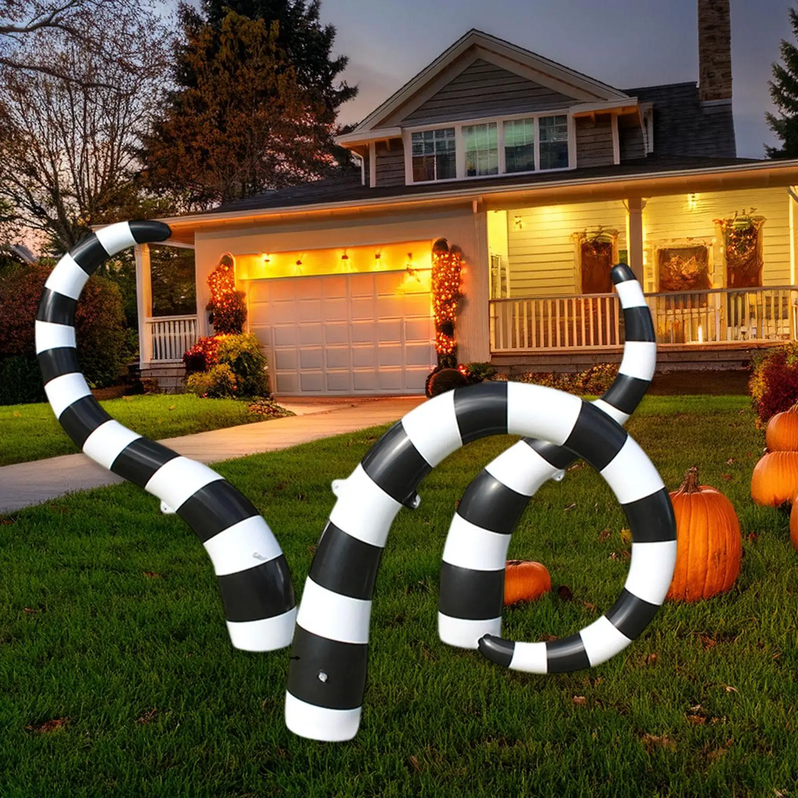 

Halloween Inflatable Giant Sandworm Easy to Install Scary Halloween Decoration for Malls Party Haunted House Backyard Garden