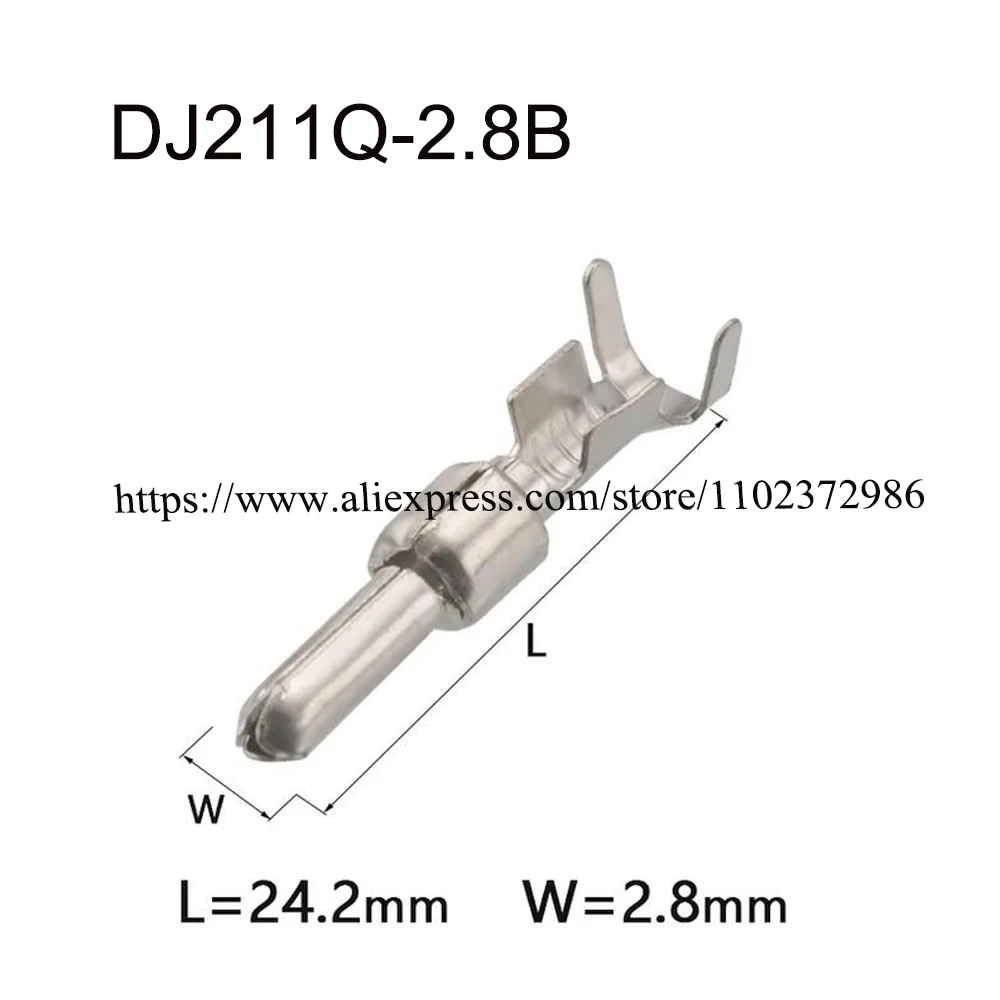 

2000PCS DJ211Q-2.8B Terminal connector brass pin Waterproof harness terminal cable socket