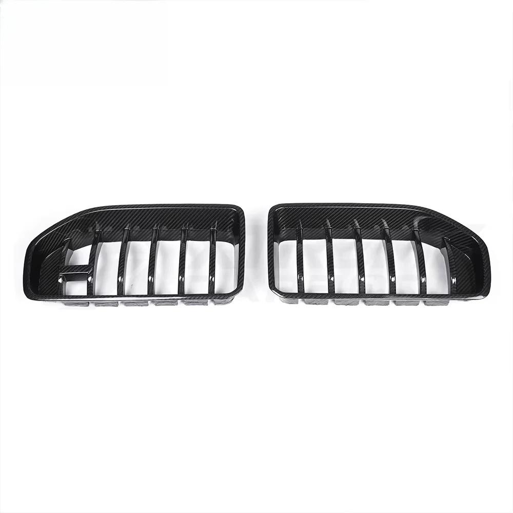

Dry Carbon Fiber Single Slat Kidney Grille AD Style Upper Front Grille for M2 G87 Front Bumper Center Kidney Grille