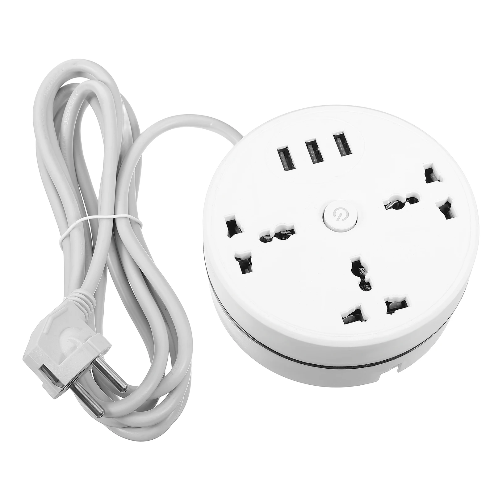 

Multifunctional Power Strip 3 USB 3 Sockets 2 8m White Portable Travel Extension Socket Board Desktop Organizer Over Voltage