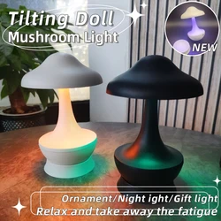 GGbingo-colorido LED Night Mood Light, Wick Ornamentos, Tumbler Mushroom, Atmospher Table Lamp para relaxar, tirar a fadiga