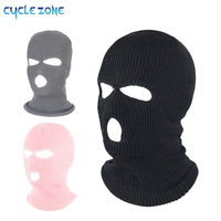 Winter Riding Mask 3 Hole Full Face Cover Ski Mask Hat Outdoor Balaclava Knitted Neck Warm Caps Snowboarding Men Women Face Mask