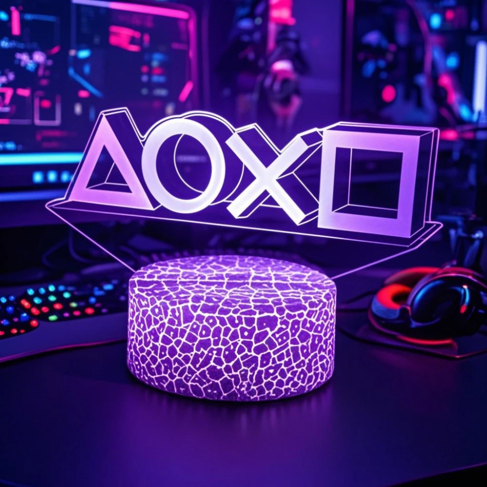 Lámpara LED para mesita de noche, decoración del hogar para juegos, 16 colores, Control remoto inteligente, decoración de habitación táctil, luz nocturna