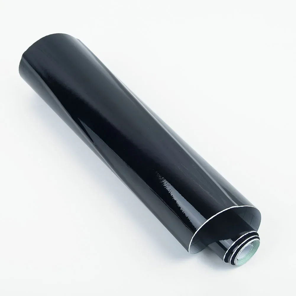 1 Roll 30*152cm Black Glossy Vinyl Film Gloss Glossy Car Wrap Foil Sticker With Air Bubble Free Motorcycle Car Wrapping