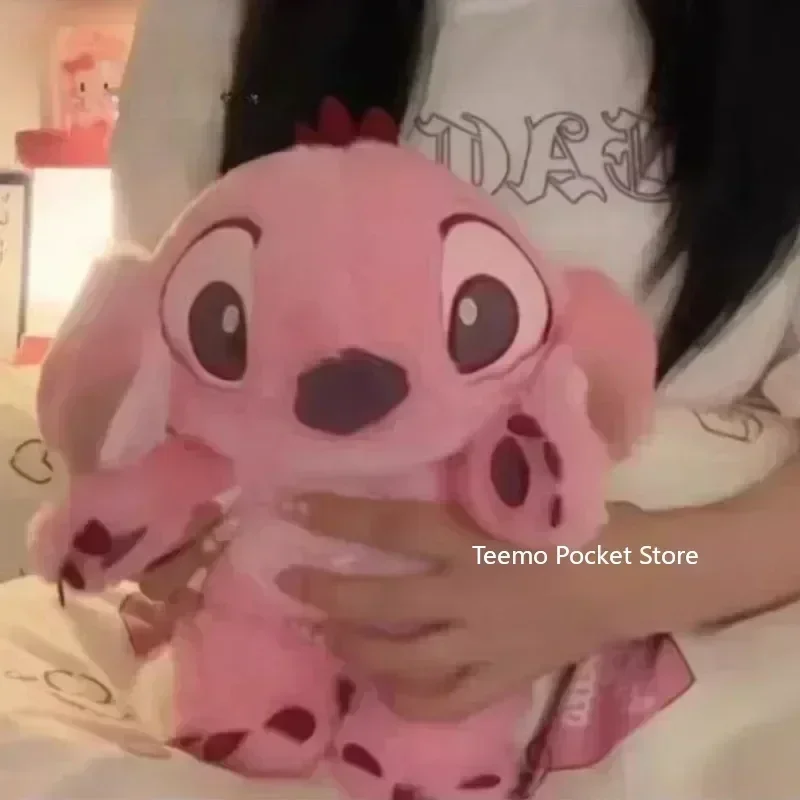 Lilo and Stitch boneka Disney, mainan teman bayi dekorasi ruangan, aksesori jahitan karakter Anime, bersirkulasi udara, boneka menenangkan, Disney