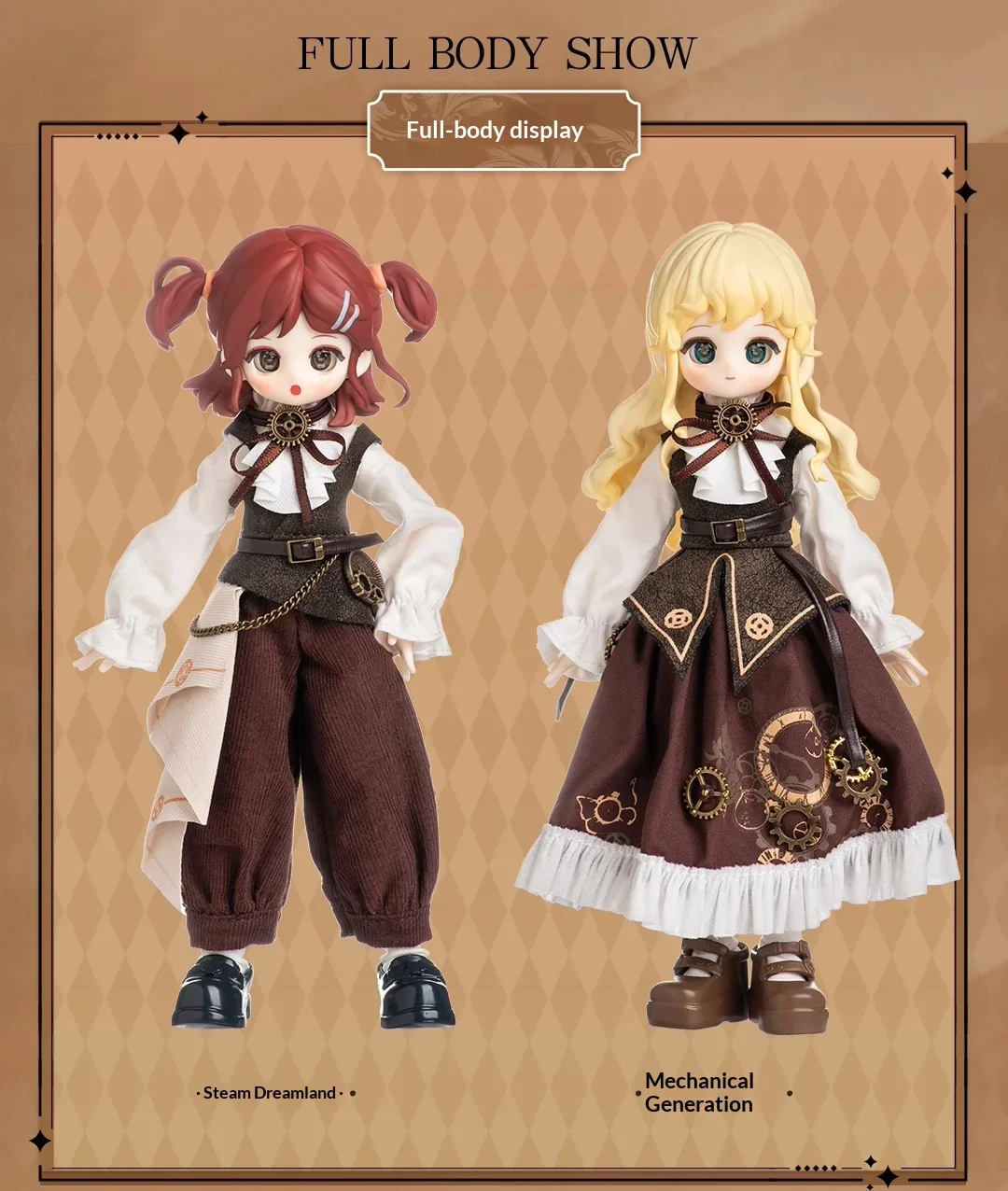 SIMONTOYS 1/12 Bjd Doll Clothes Casual Vacation Outfit Set Fit Handmade Bjd Doll Clothes Daily Steampunk Cute Doll Skirt Suit