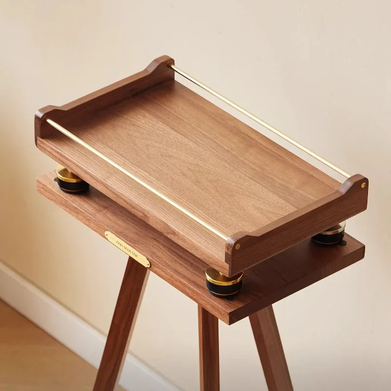 Speaker Floor Stand, Solid Wood Tripod Isolation Stand with Anti-Vibration Design, Decorative Audio Speaker Rack for Home view 3