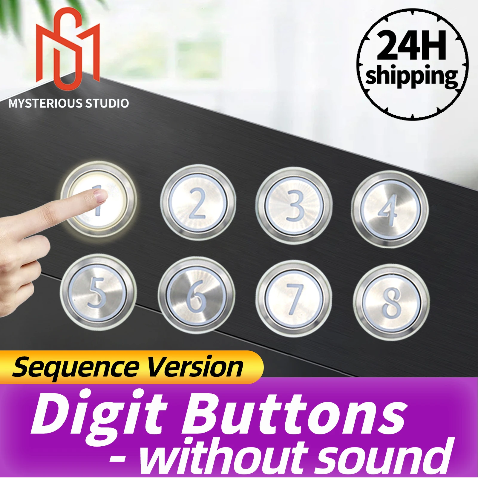 Mystery Studio Digital Button Room Puzzle Fuga Room Puntelli 1987 Le superbes serrature saranno aperte nell'ordine corretto