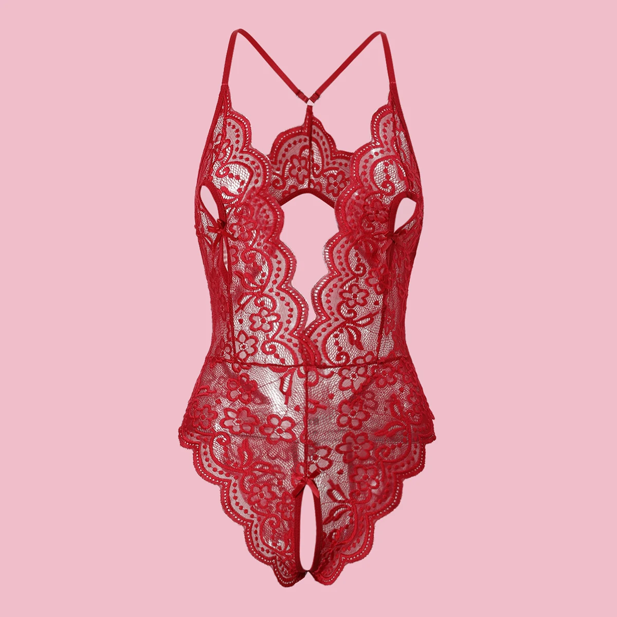 

Hollow Crotchless Women's Bodysuit Slim Fit Mesh Lace Sensual Bodysuit Summer Sexy Fashion Sleeveless Sleepwear Erotic Costumes