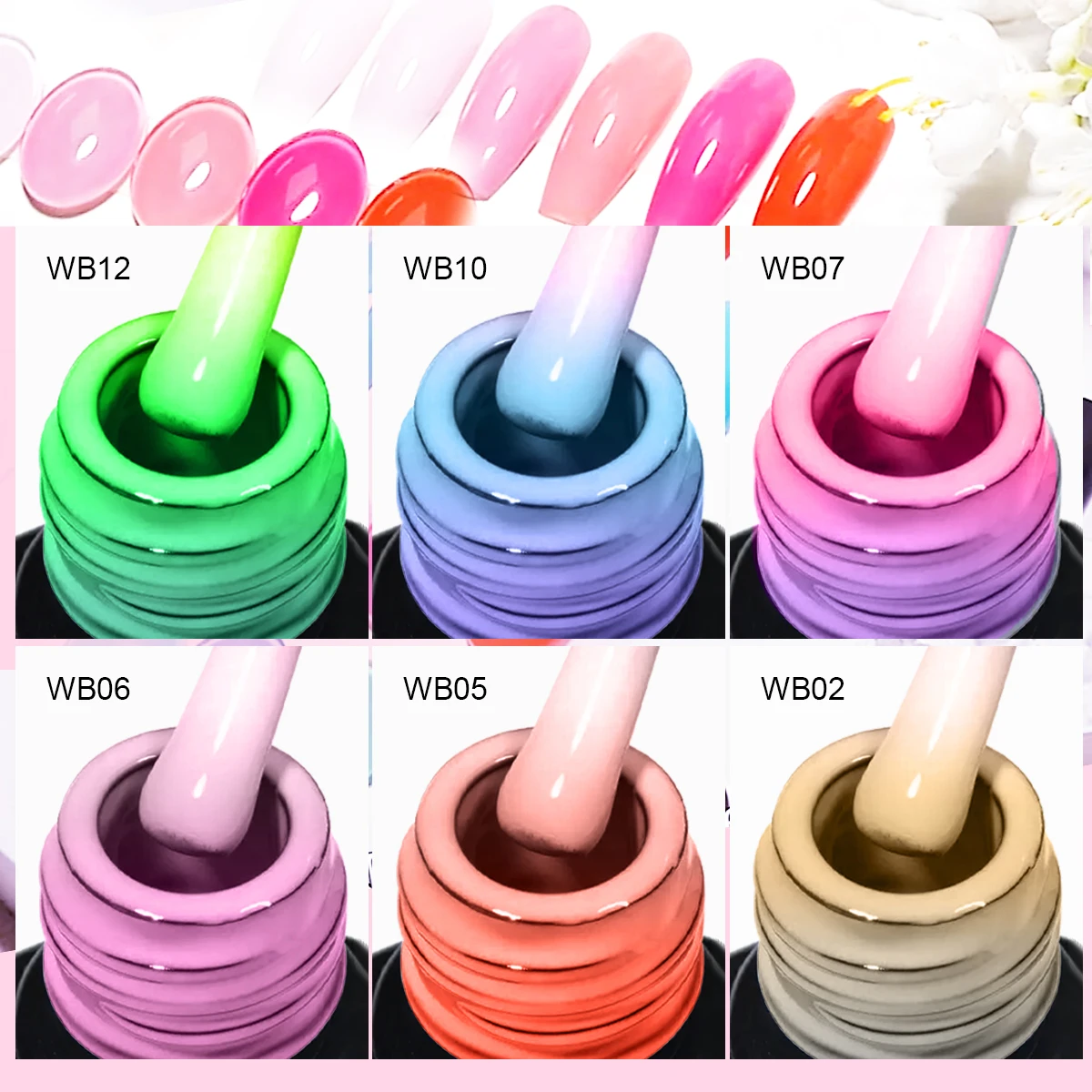 طلاء أظافر جل حساس للحرارة متغير اللون 7 مل، رقع أظافر جل قابلة للإزالة بثلاث طبقات متغيرة الألوان