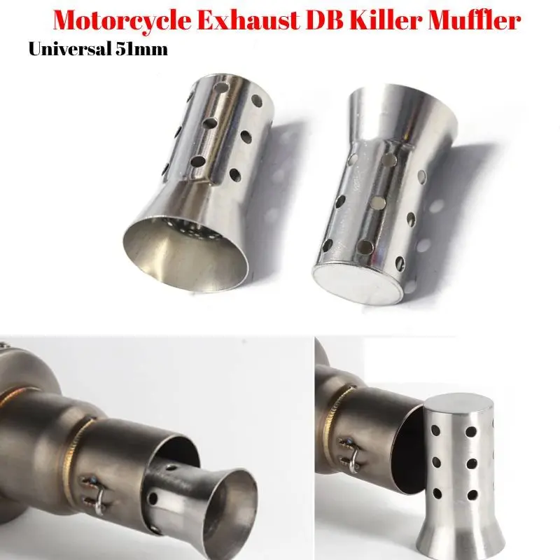 Universal 51mm Motorcycle Exhaust Muffler Pipe Removable DB Killer Silencer Sound Reducer For Honda Yamaha Noise Eliminator