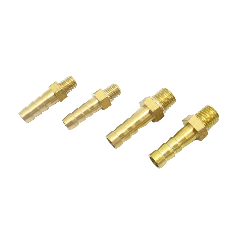 

150PCS 4mm Hose Barb To M4 M5 M6 Metric Male Thread Brass Pipe Fitting Connector Adapter