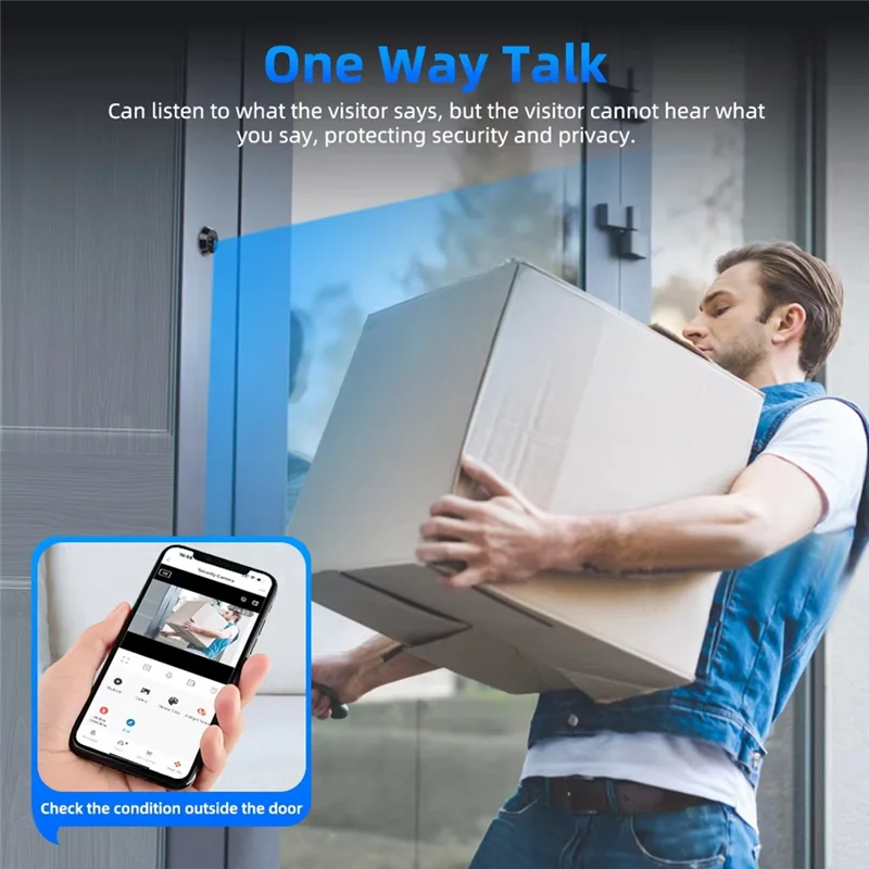 

ABMI-Wifi IR Night Vision Door Eye Camera 2.4G/5G Mini Camera Tuya Smart Peepholes Door Camera