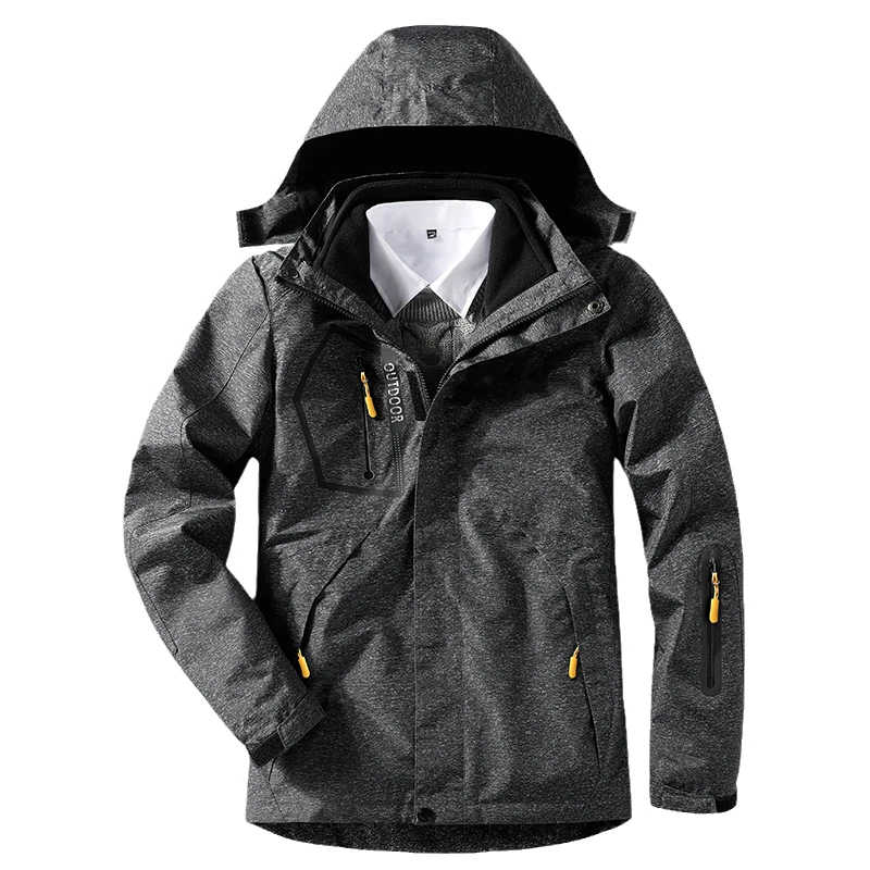 Men's Winter 3in1 Fleece Outdoor Hiking Jackets Waterproof Windbreaker Climbing Camping Trekking Hunting Fishing Mountain Coat