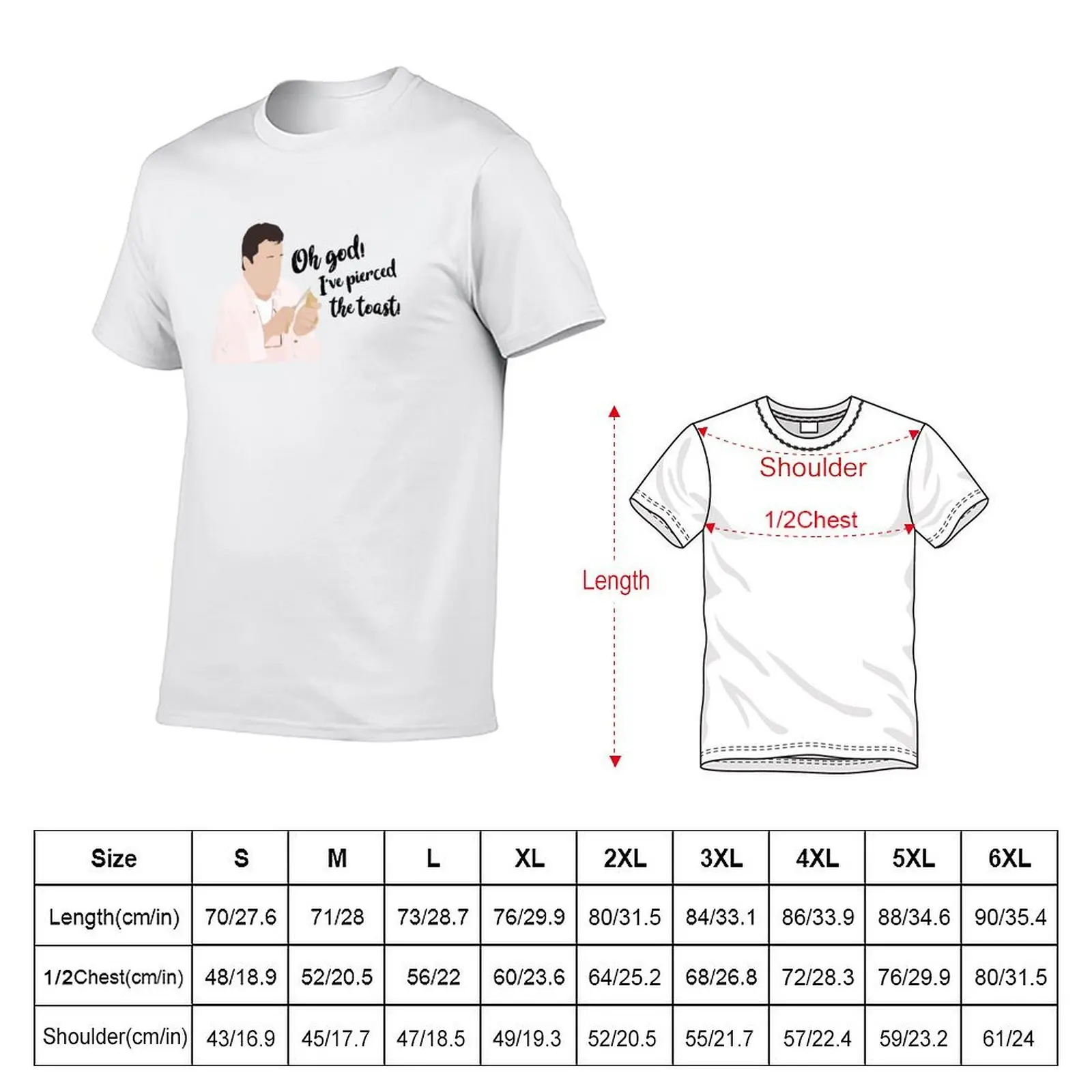 oh god! i've pierced the toast! T-Shirt Moisture Control Sports Tee