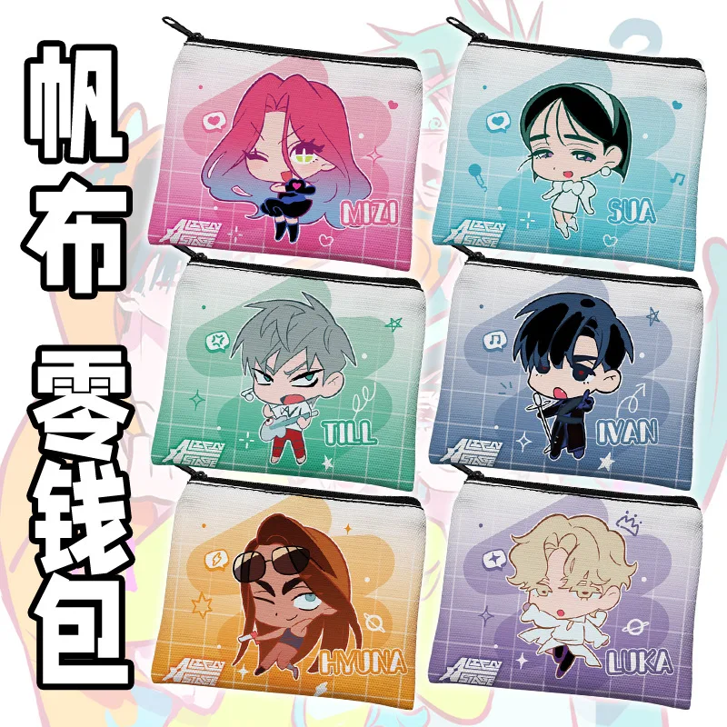 TV Alien Stage Coin Purses Mizi Sua Ivan Till Hyuna Luka Canvas Coin Wallet Girls Earphone Key Money Storage Bag Zipper Pouch