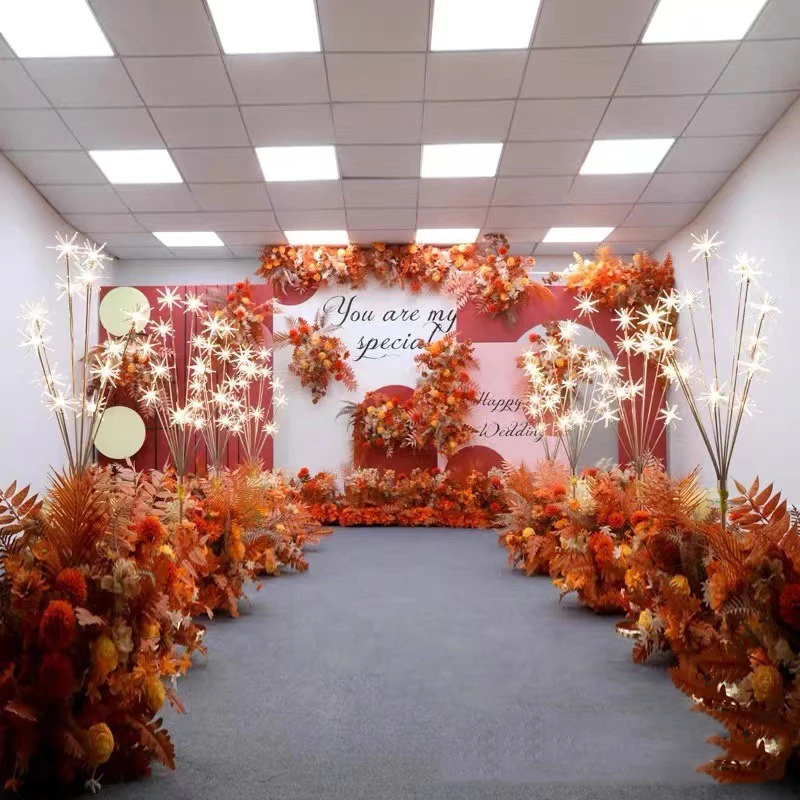 Wedding Decoration Props Sea Urchin Road Leading Light Apple Tree Hotel Stage Setting Arrangement  Festival Party Deocr Supplies