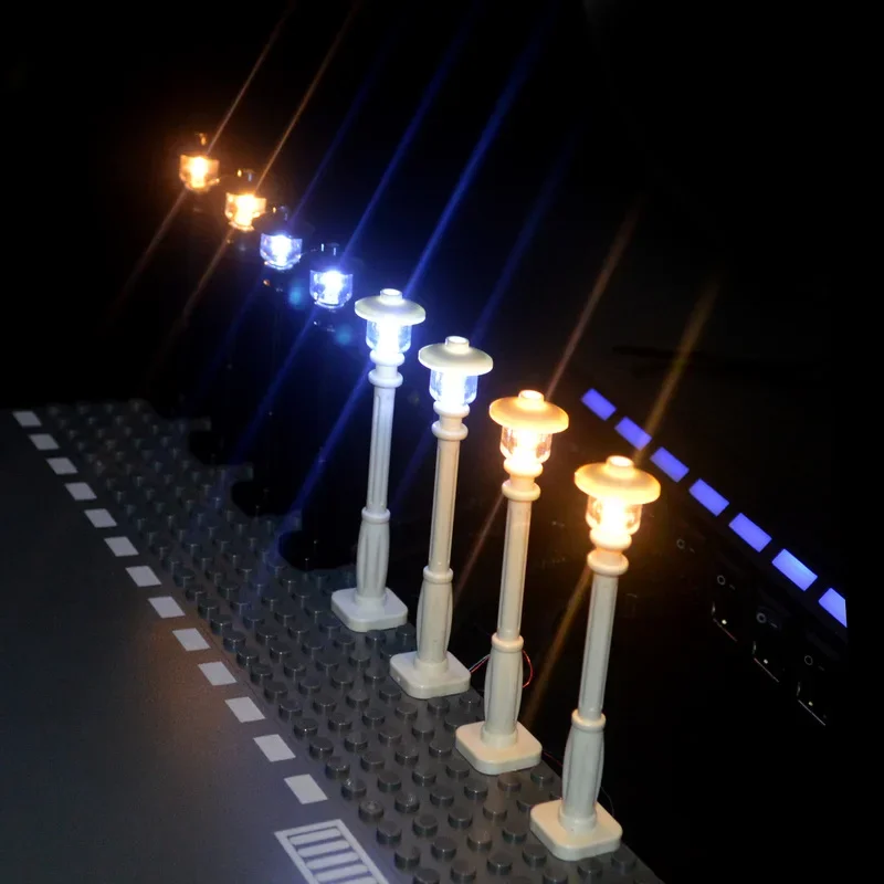 

City Street Light Building Blocks LED Lamps 7 Ports LED USB Light-Emitting Classic Brick Compatible All Brands Mini Model Light