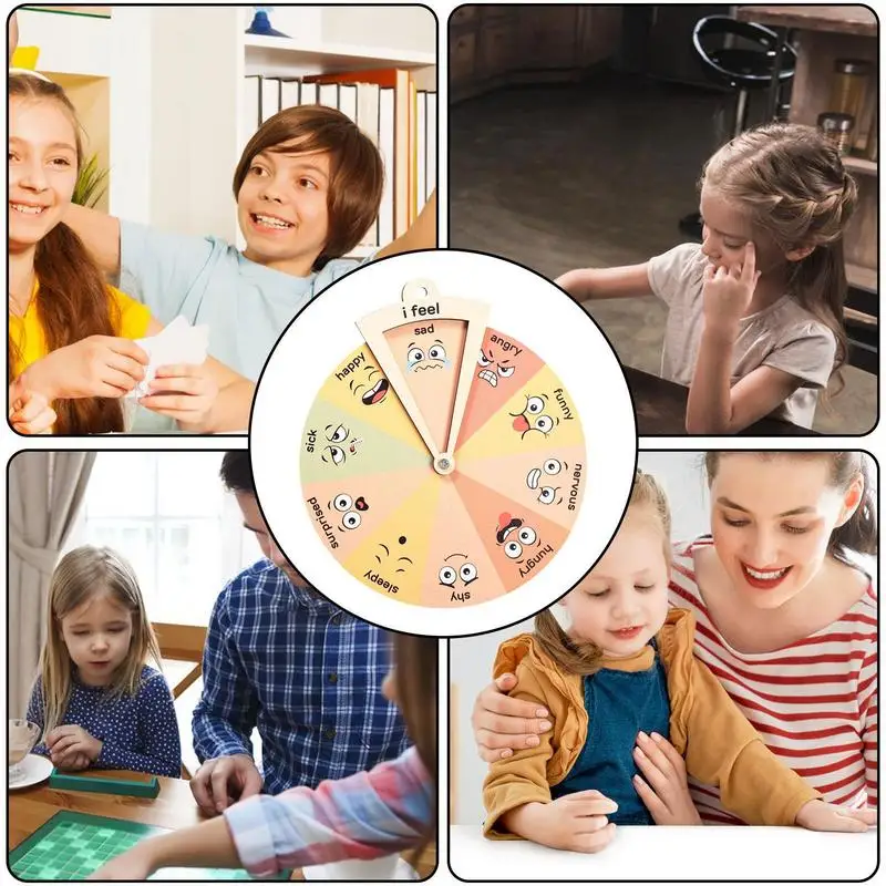 Montessori Toys Emotion Wheel Sociology of Education Feeling Expression Poster Sign for Virtual Learning Educational game