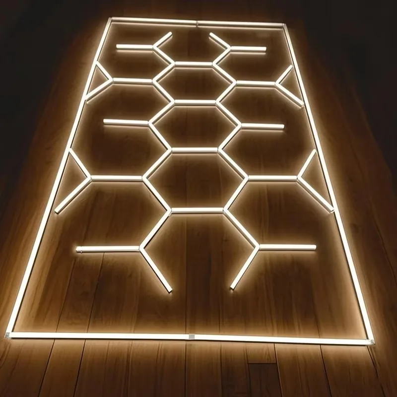 

Simple Style Commercial Garage Lighting Lamp Car Wash Light Emitting Diode Hexagon Light