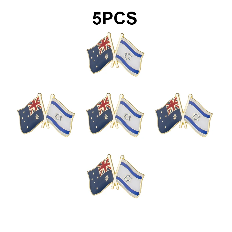 

1-100 шт. значки-броши с флагами Австралии и Израиля