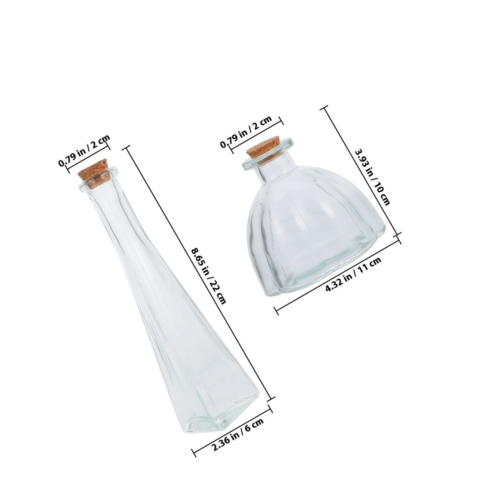 3 قطعة مجموعة زجاجات حفل رمل الزفاف حاويات زجاجية أنيقة مع الفلين تذكار الجرار الزخرفية هدايا دش الزفاف #4