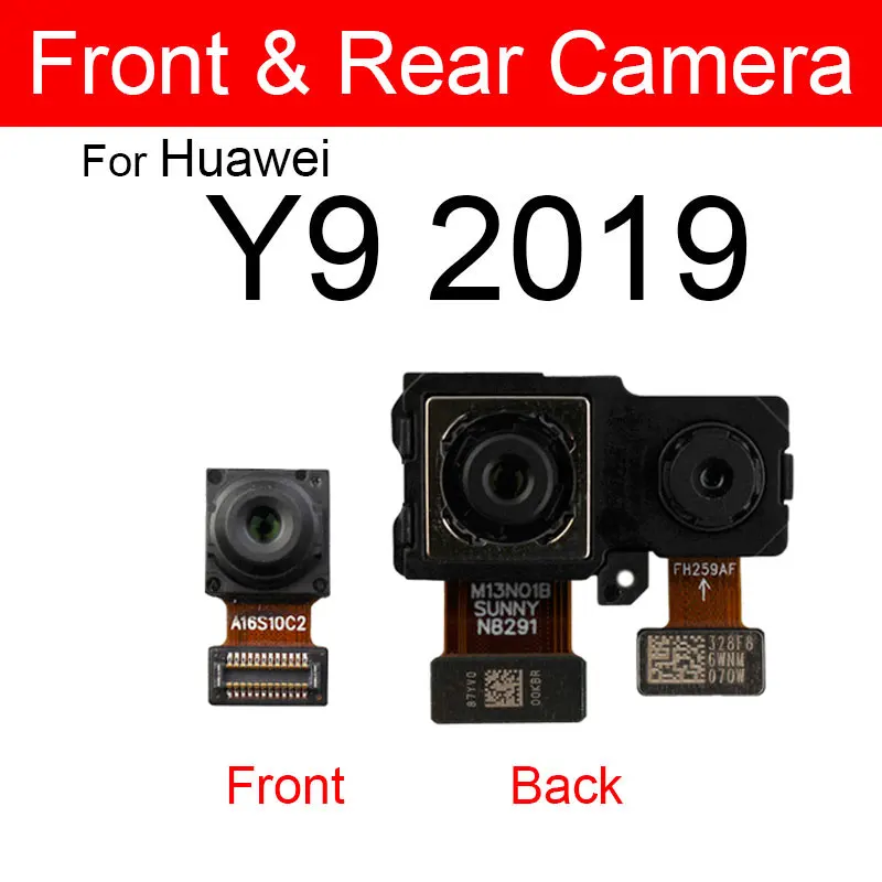 Rear Main Front Camera For Huawei Y9S Y9 2018 2019 Y9 Prime 2019 STK-L21/L22 LTK-LX3 Front Small Back Big Camera Flex Cable Part