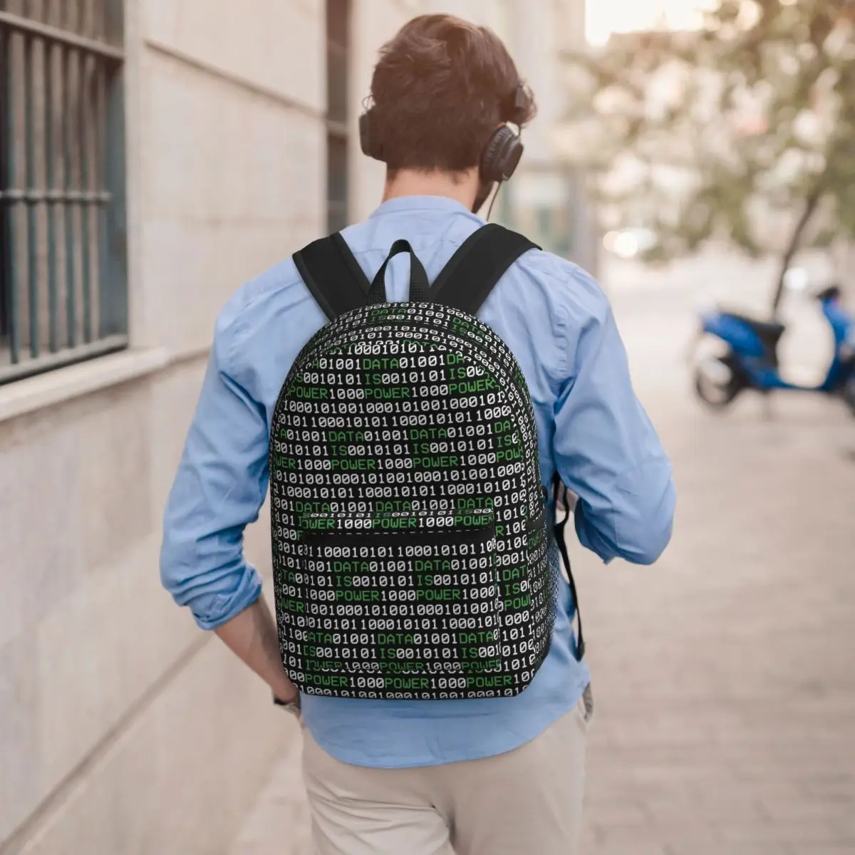 Hacker Code Binary Code Geek Science Computer Backpack Student BookBag Children School Bag Computer Shoulder Bags for Men Women