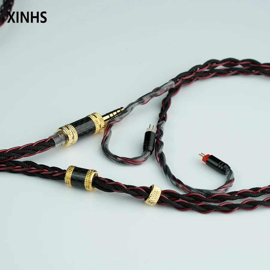 XINHS XH113 "Midnight Rose" 8 núcleos 7N OCC cabo de atualização de fone de ouvido HiFi de alta resolução |   Plugue de 2,5 mm/3,5 mm/4,4 mm