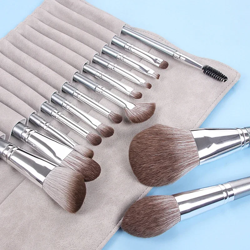 14-delige make-upborstels Zachte set Gezicht Ogen Make-upborstel Oogschaduwborstel Wenkbrauw Hoogtepunt Lippenborstel Multifunctionele beginners