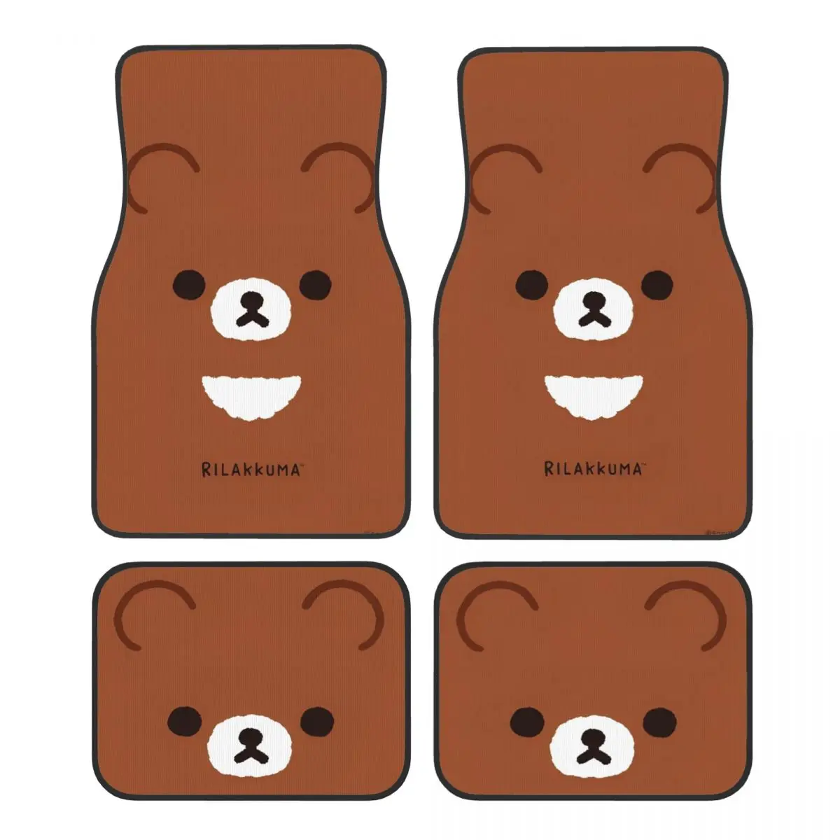 

Rilakkuma Universal Fit Car Floor Mats Cute Car Carpet Mat 4pcs with Anti-Slip Backing Fit for SUV Trucks