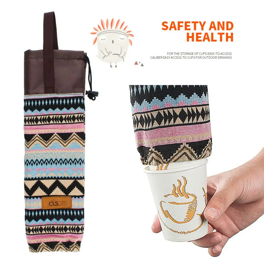 Outdoor Camping Cup Organizer Disposable Paper Cups Hanging Bag Paper Cup Storage Bag Paper Cup Holder Storage Bag