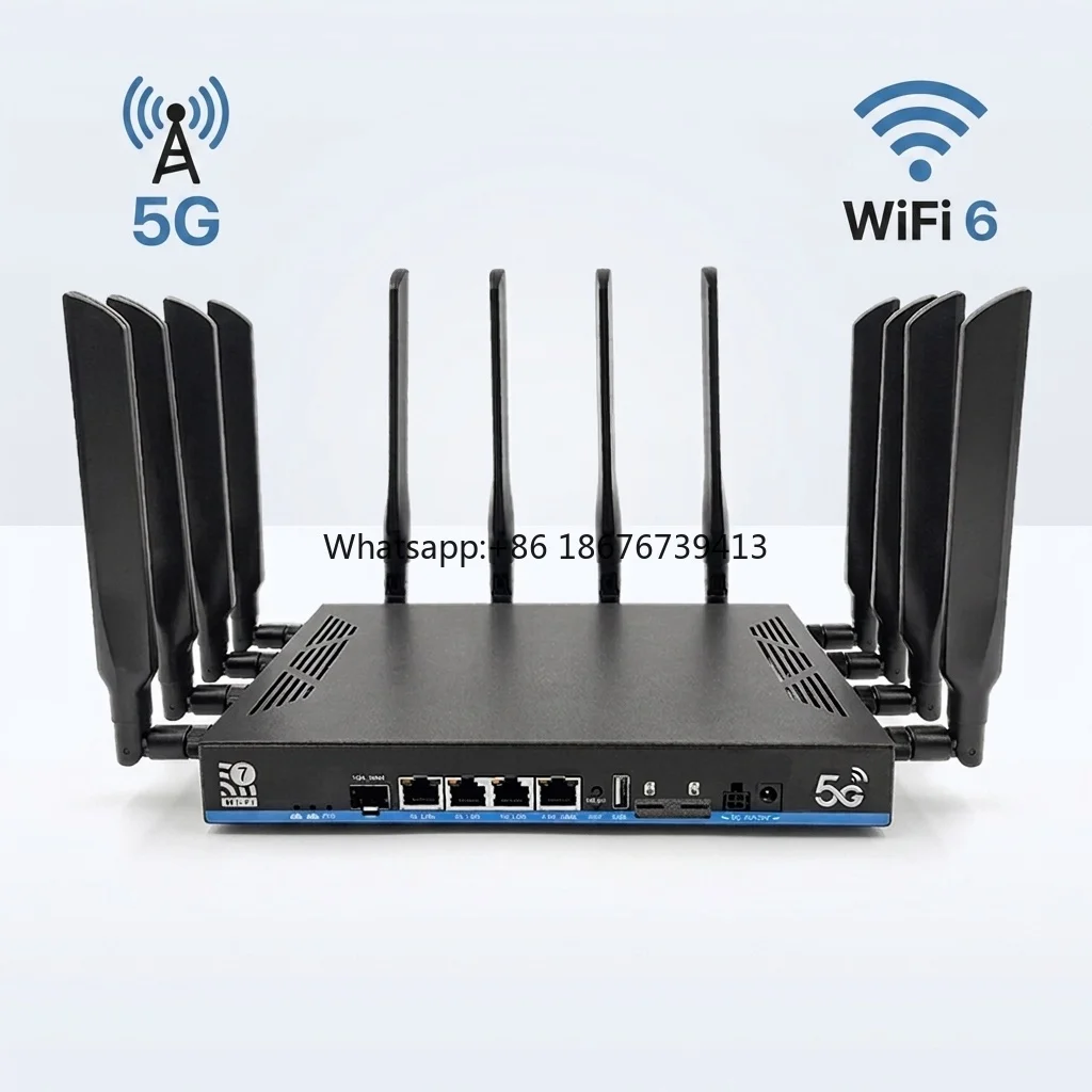 ODM Manufacturer Tri-Band WiFi 7 5G Modem Openwrt Wireless Wi-Fi Router BE19000 4G LTE SIM Card Slot for Whole Home Coverage