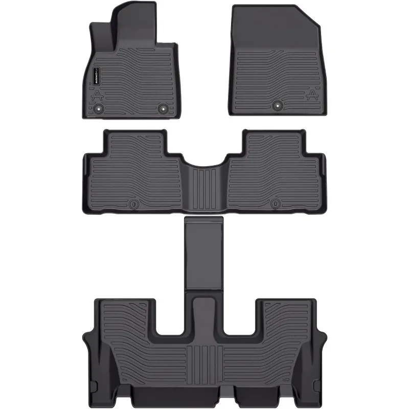 

US All Weather Floor Mats Fit for Hyundai Palisade 7&8 Seat 2020-2024 2025 TPE Rubber Liners Palisade Accessories Set All Season