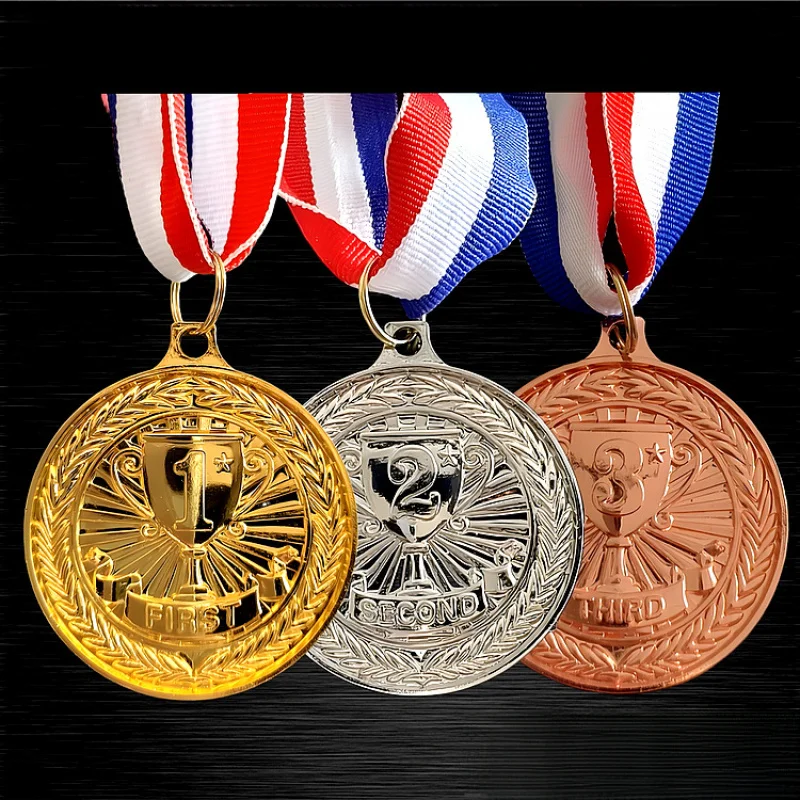 

Customized medals for the general prizes of the student sports meeting - first, second, third, and fourth places.